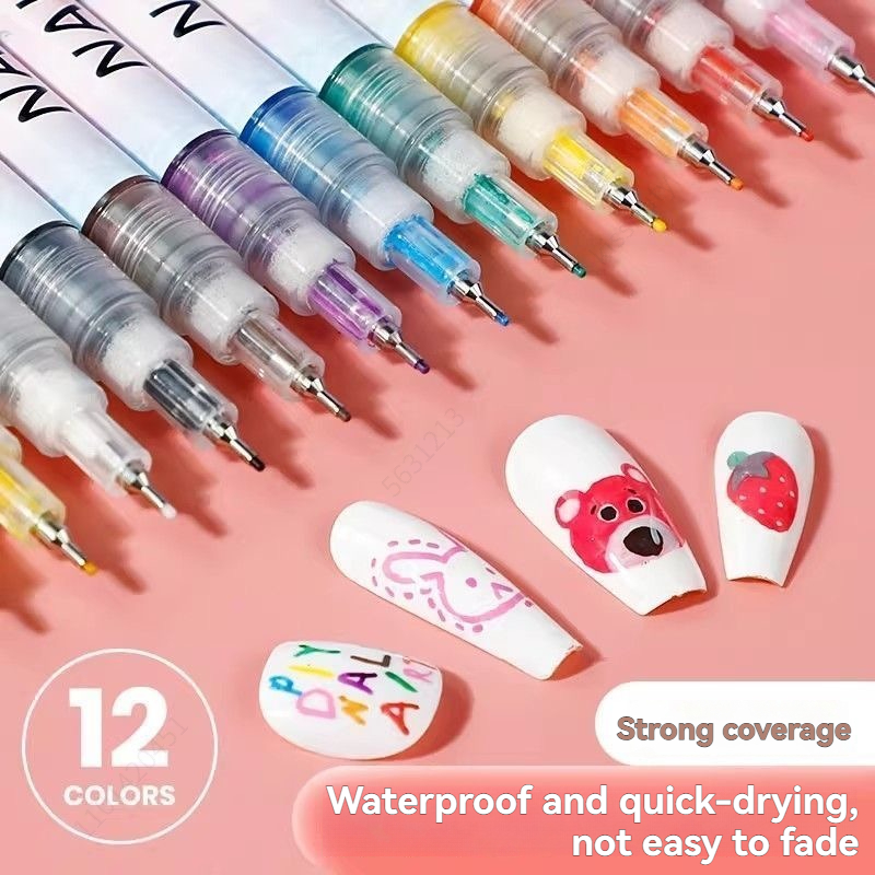 12 Color Nail Art Pens,0.5MM N - Copic Marker Sketch 评论和价格