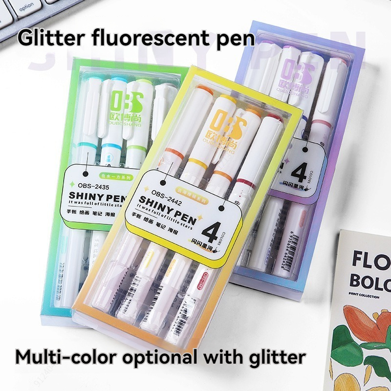 4pcs Glitter Color Shiny Pens  - Copic Marker Sketch 评论和价格