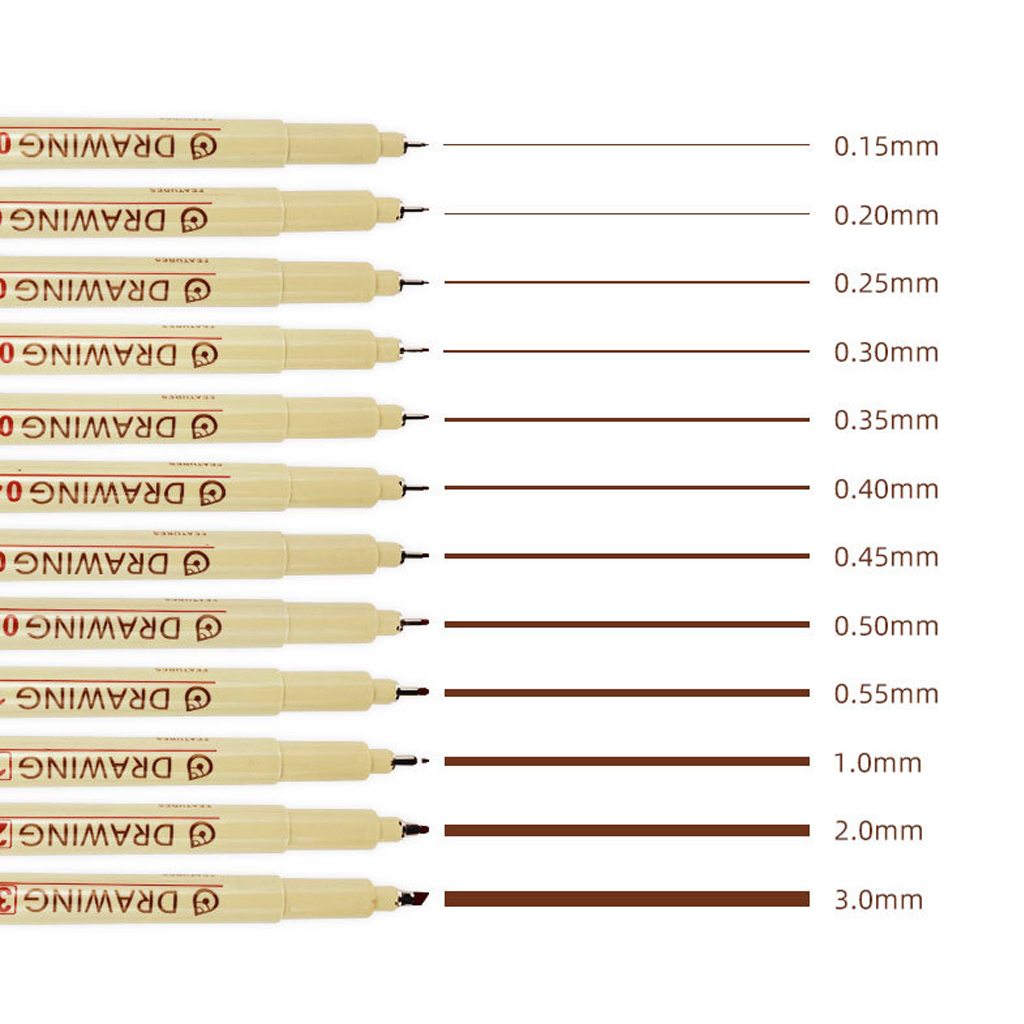 Kit 12pcs Brown Color Fineline - Copic Marker Sketch 评论和价格